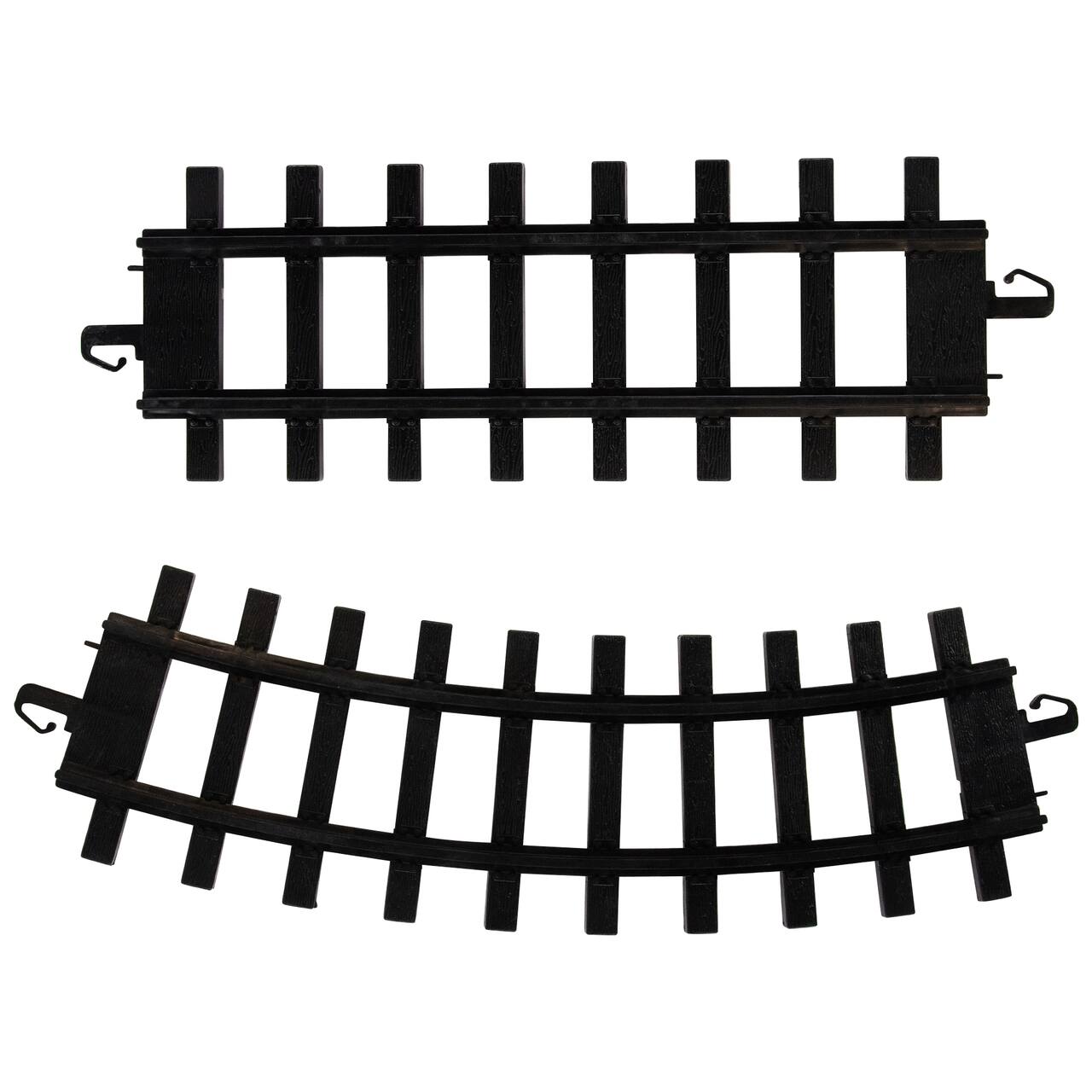 10" Black Replacement Train Set Track Pieces, 12ct.